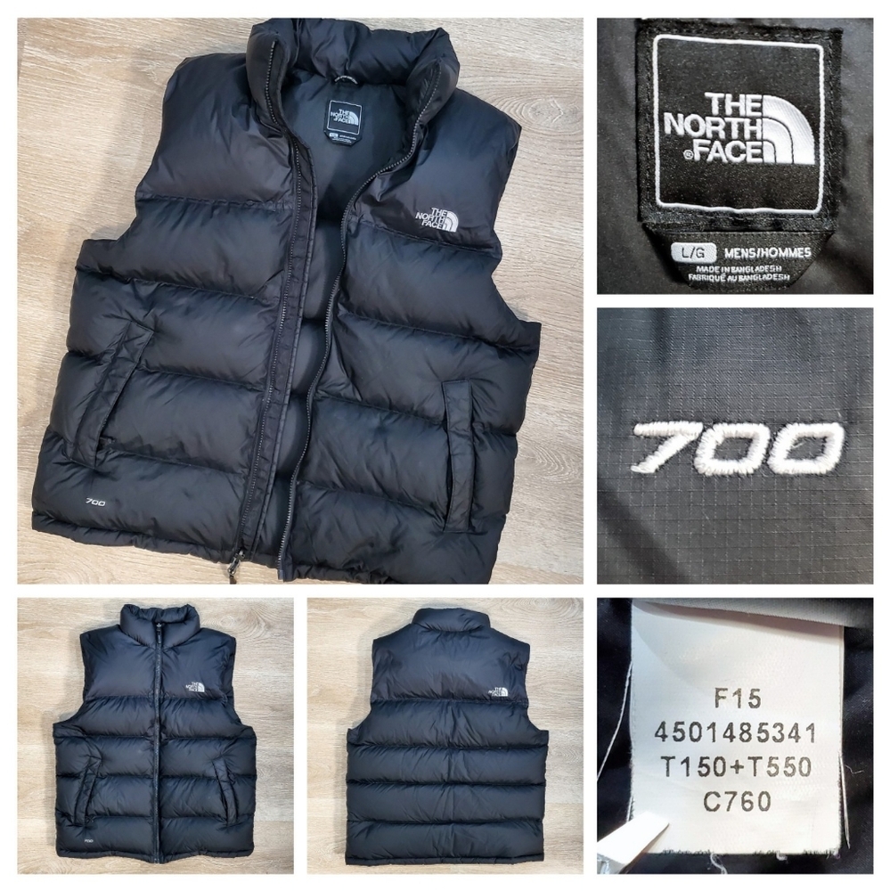 North Face 1996 Retro Men’s Nuptse 700 Down Puffer Vest Size L Black EUC 2015